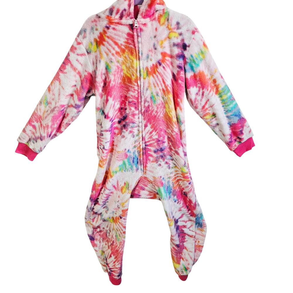 Children's Place Size 5/6 One Piece Footie Pajamas Colorful Tie Dye Sleeper Cozy